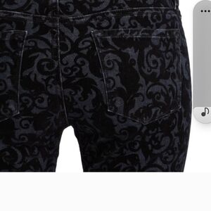 J Brand Skinny Leg Blk Brocad